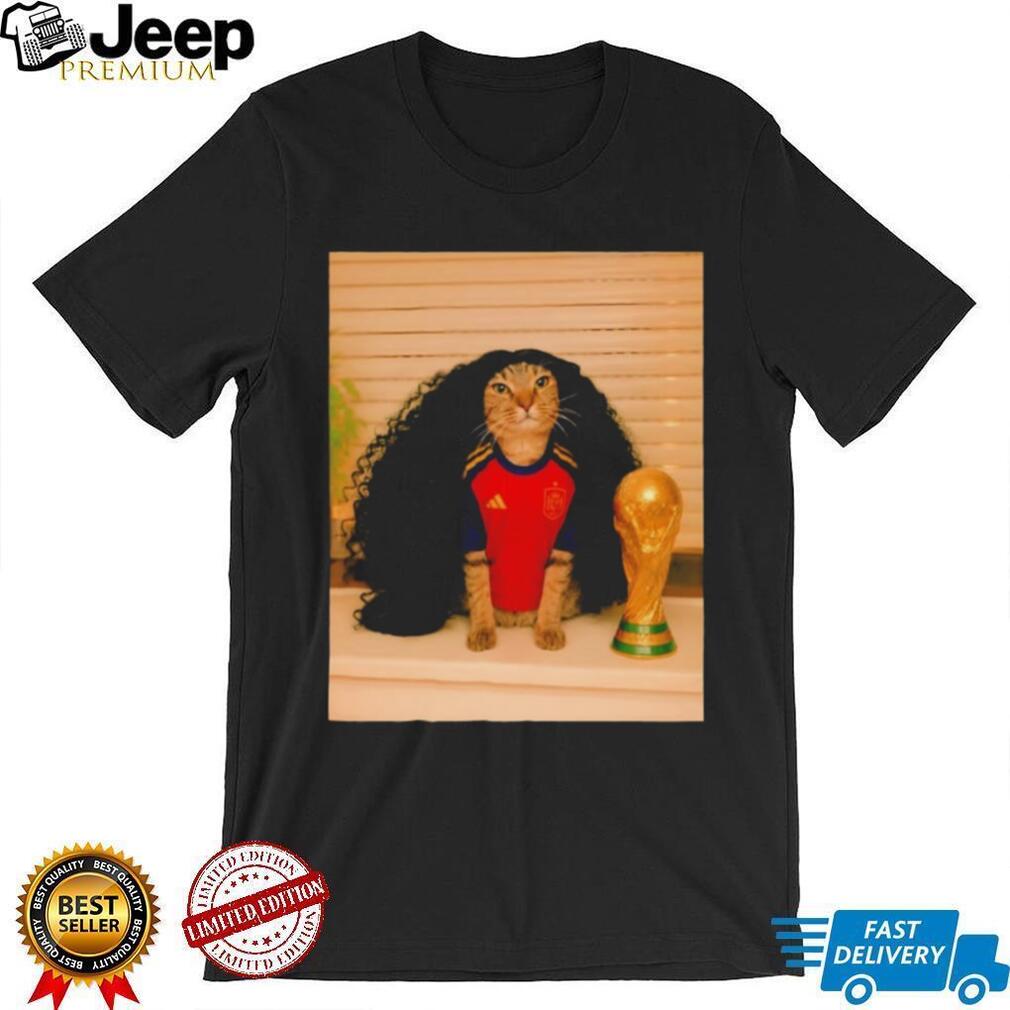 Cat Marc Cucurella and trophy World Cup 2026 photo t shirt