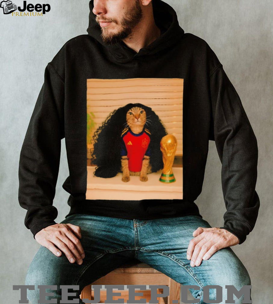 Cat Marc Cucurella and trophy World Cup 2026 photo t shirt