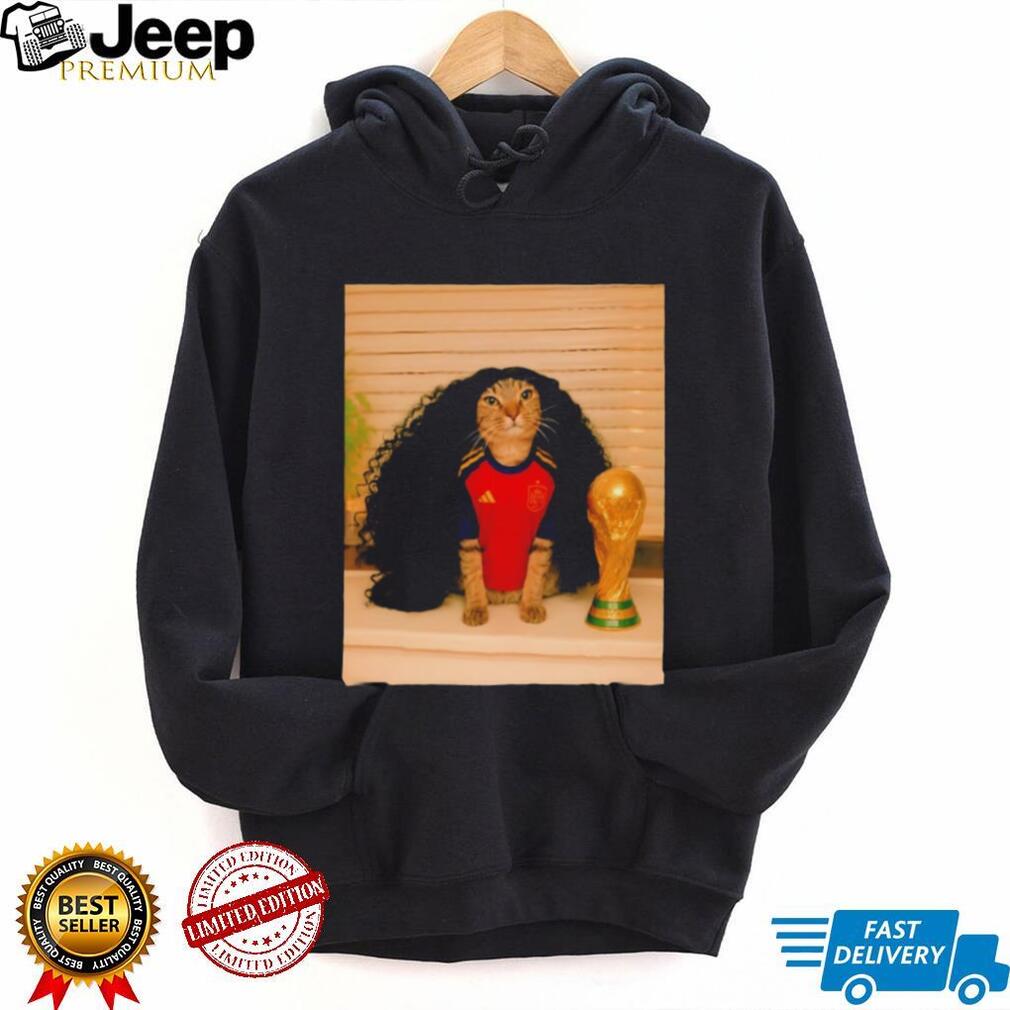 Cat Marc Cucurella and trophy World Cup 2026 photo t shirt