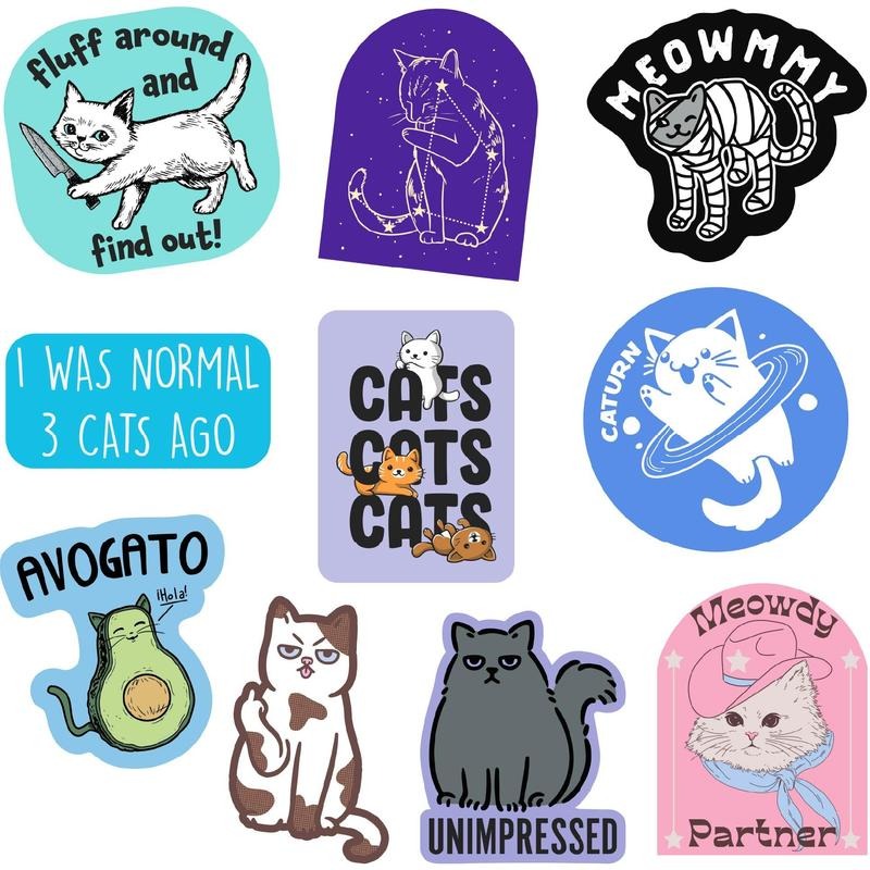Cat Sticker Extra Large Stickers for Adults Funny Adhesives with Memes Sarcastic  Funny Cat  Multi