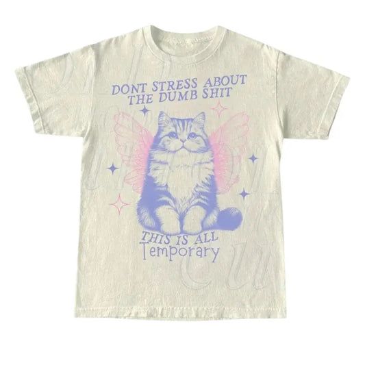 Cat With Butterfly Wings Vintage Graphic Tshirt, Cute Kitten Cotton Shirt, vintage 90s graphic tees, gift for him for her...
