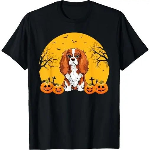 Cavalier King Charles Spaniel Dog Matching Halloween Costume T-Shirt Made in USA