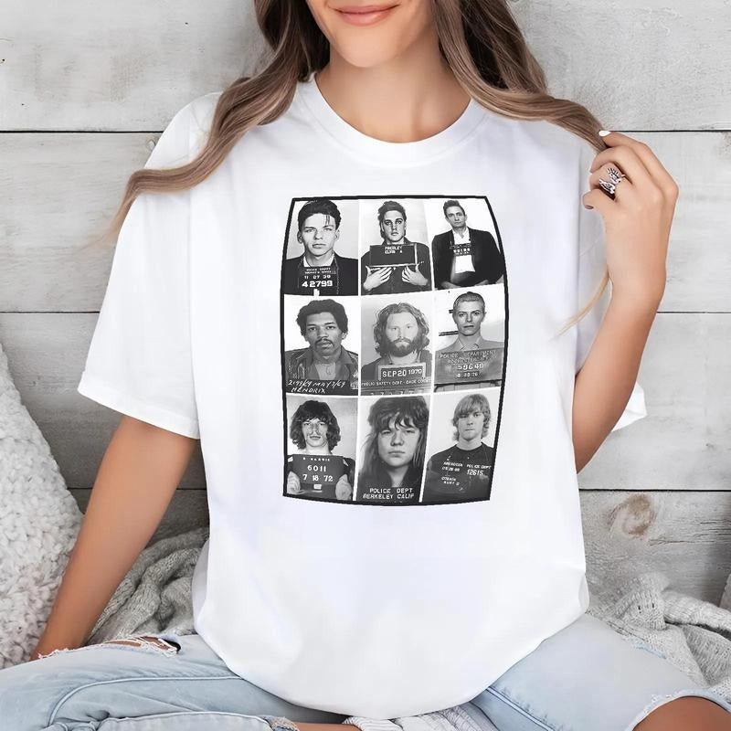 Celebrities Mugshot Rock Stars Music Gift Funny Tee, Sweatshirt, Hoodie