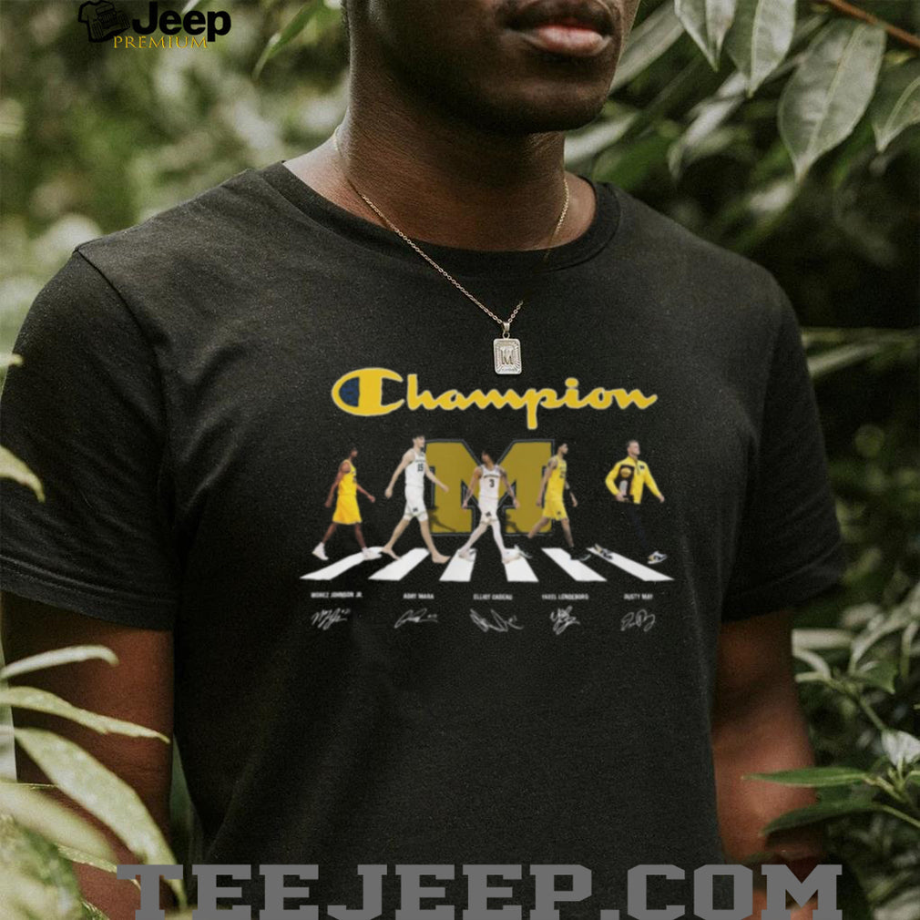 Champion Michigan Basketball Dusty May Abbey Road Signature T Shirt