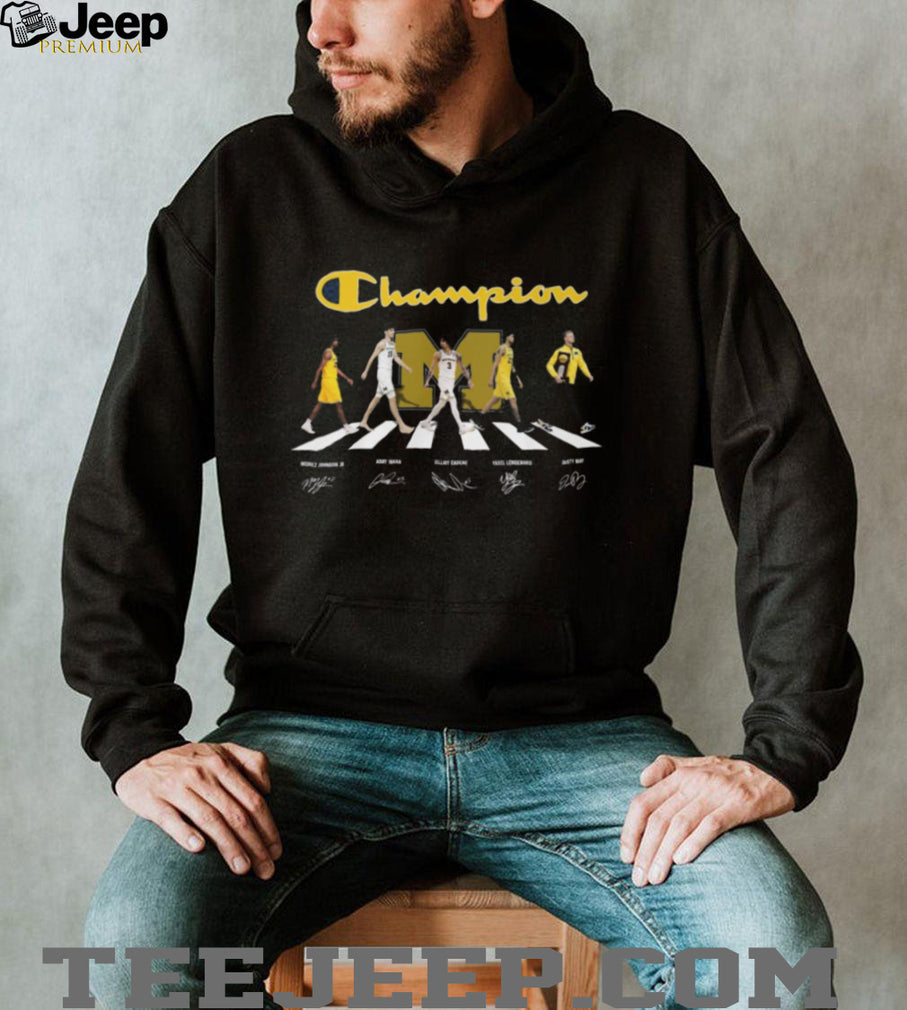 Champion Michigan Basketball Dusty May Abbey Road Signature T Shirt