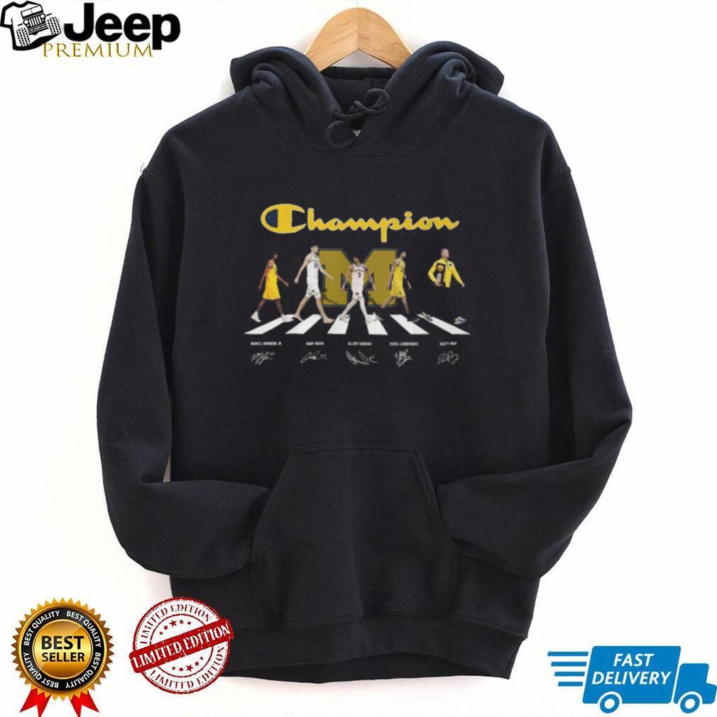 Champion Michigan Basketball Dusty May Abbey Road Signature T Shirt