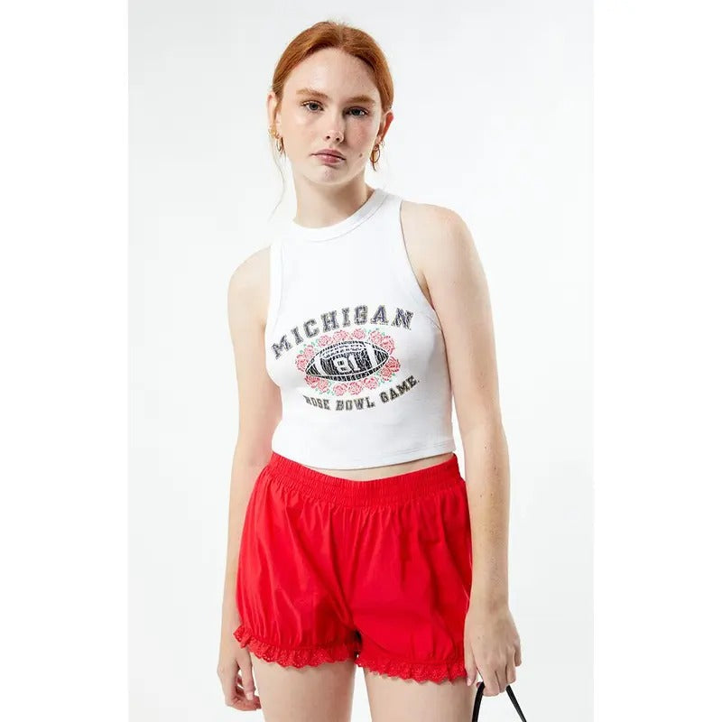 Champion Women's x Rose Bowl Michigan Fitted Tank Top T-Shirts, Hoodie, Sweatshirt | WearSparks.com