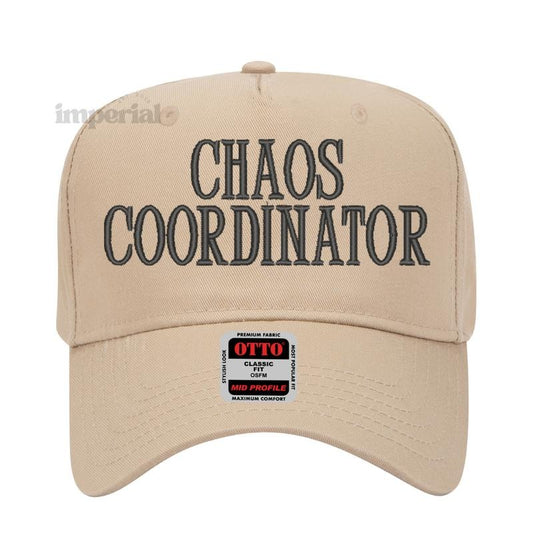 Chaos Coordinator Embroidered Trucker Hat, Funny Statement Cap, Premium Otto Cap, Adjustable Mesh Back, High-Quality Trucker Hat, Trendy Gift, Embroidered Cap