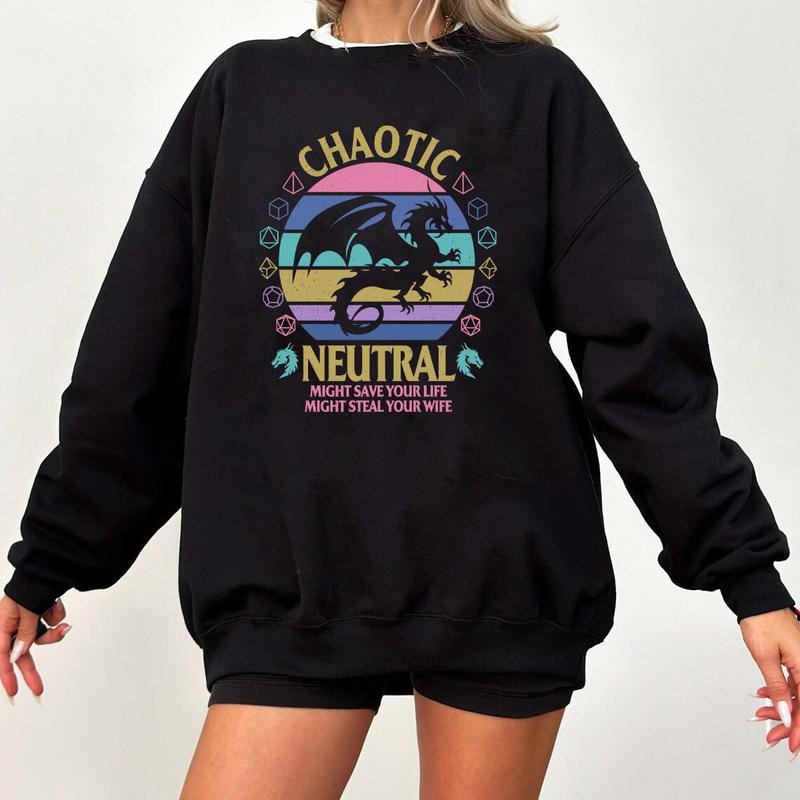 Chaotic Neutral DnD Shirt, D&D Gift for Players, Dungeons and Dragons Clothing for Him or Her, D and D Alignment TShirt, Gift for DM Game Master, DnD Shirt, Dungeons and Dragons Chaotic Good Shirt