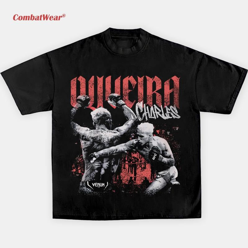 Charles Oliveira Tee, Vintage MMA UFC Graphic Design T-shirt, Oliveira UFC Shirt, Boxing T-shirt, Retro MMA Gift for Men & Women