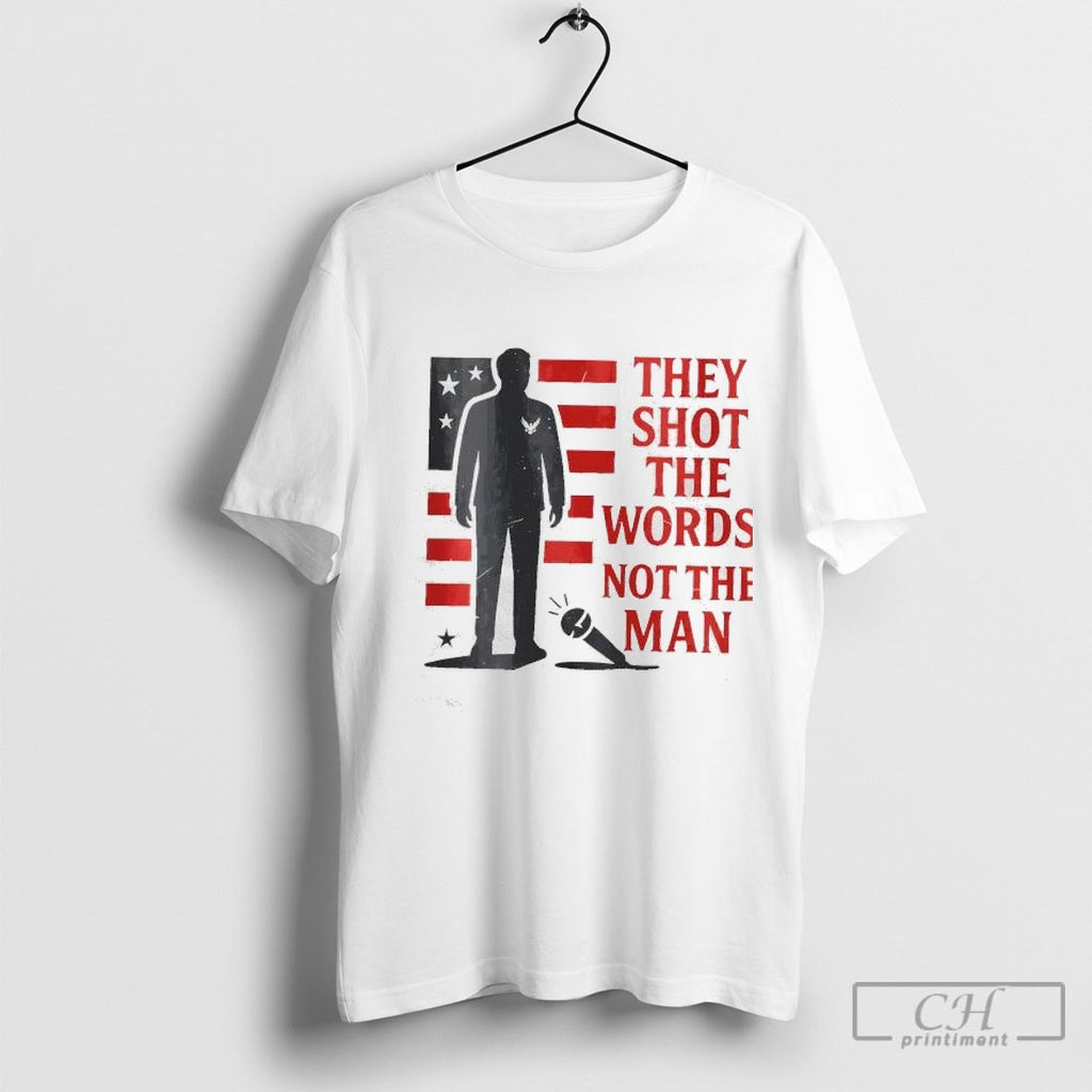 Charlie Kirk Free Speech They Shot The Words Not The Man American Flag Shirt Sweater