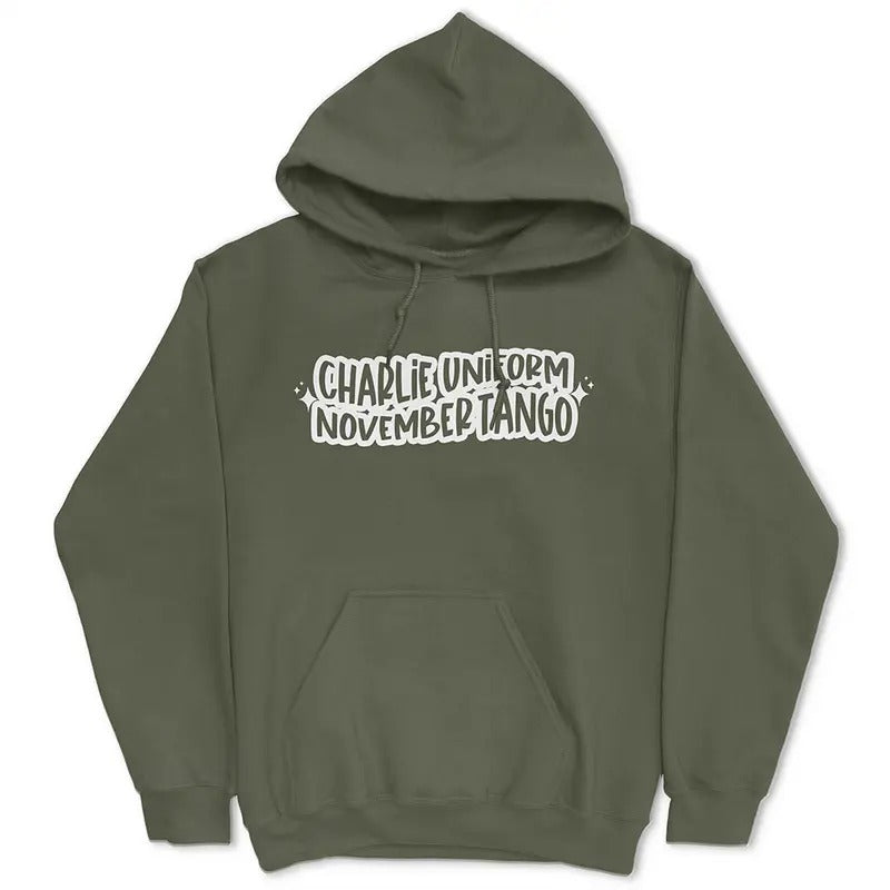 Charlie Uniform November Tango Hoodie - Women's Pullover Hoodie - Long Sleeve - Casual