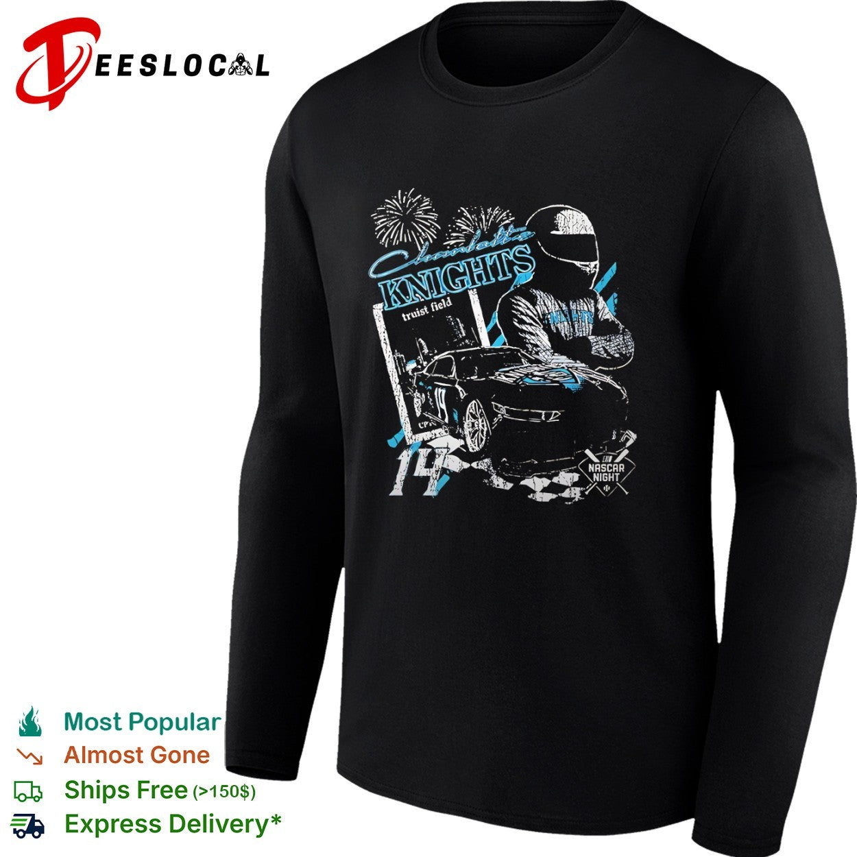 Charlotte Knights NASCAR Night 14 Distressed shirt