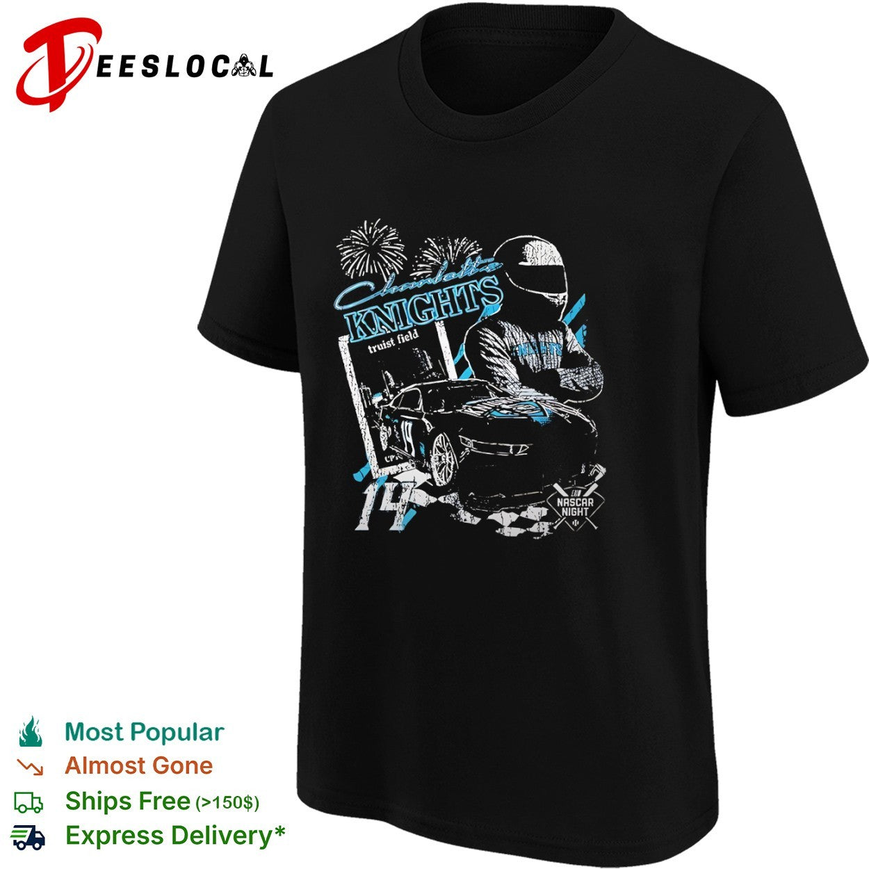 Charlotte Knights NASCAR Night 14 Distressed shirt