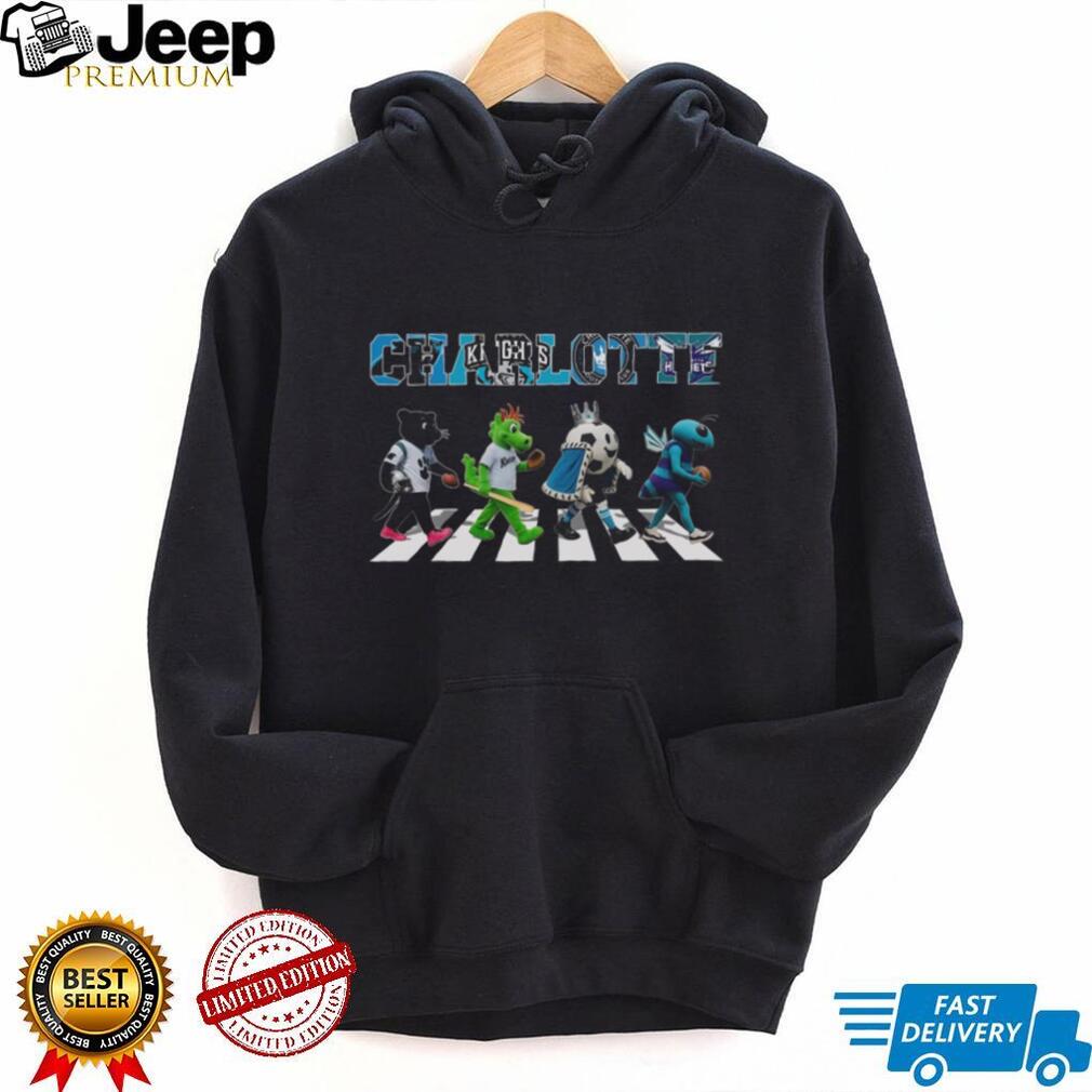 Charlotte Mascots Football Basketball Abbey Road shirt