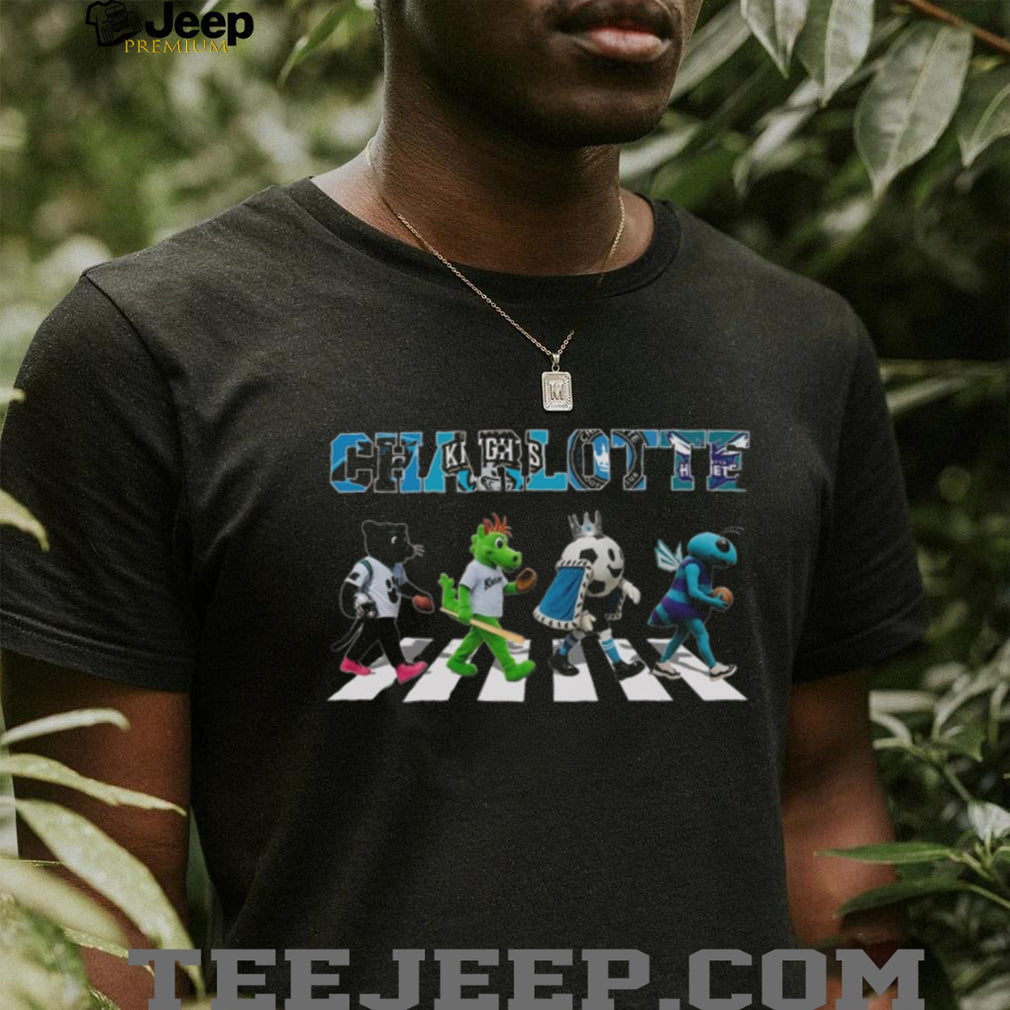 Charlotte Mascots Football Basketball Abbey Road shirt