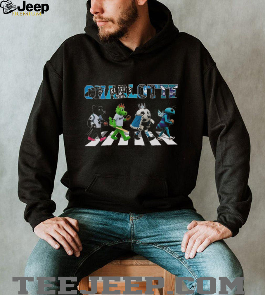 Charlotte Mascots Football Basketball Abbey Road shirt