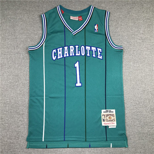 Charlotte Hornets Hornets 1 Green Retro Logo Style 2