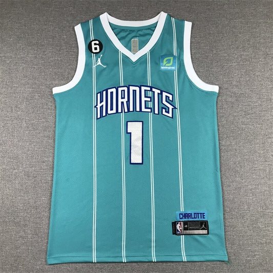Charlotte Hornets #1 LaMelo Ball Hornets 1 Blue New Style 2