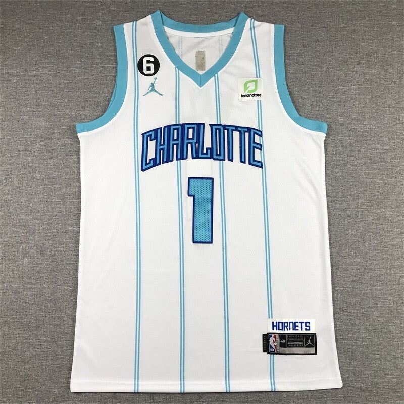 Charlotte Hornets #1 LaMelo Ball Hornets 1 Statement Edition Purple Style 2