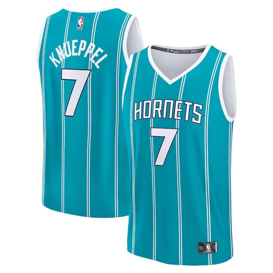 Charlotte Hornets #7 Kon Knueppel 2025 NBA Draft First Round Pick Fast Break Replica Jersey - Icon Edition - Teal