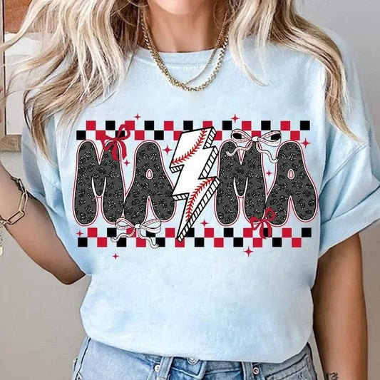 Checkered Baseball Mama tShirt-sweatshirt-hoodie, Coquette Baseball Bow tshirt, Game Day Lighting Bolt sweatshirt, Sports hoodie, Leopard Mama tshirt, Baseball Team Spirit Tshirt, tshirt hot trend