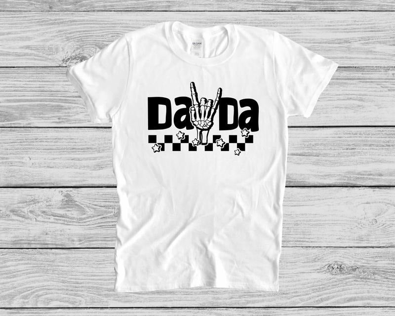 Checkered Dada Shirt Retro Dada Shirt Fathers Day Gift Dad Life Shirt Fatherhood Shirt Dad Tshirt Dad Gift Dada Skeleton Tee TK43GN