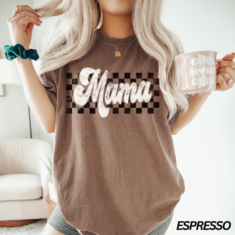 Checkered Mama Shirt Retro Mama Shirt Mothers Day Gift Mom Life Shirt Motherhood Shirt Mom Sweatshirt Mom Gift Tee  sweater and hoodie