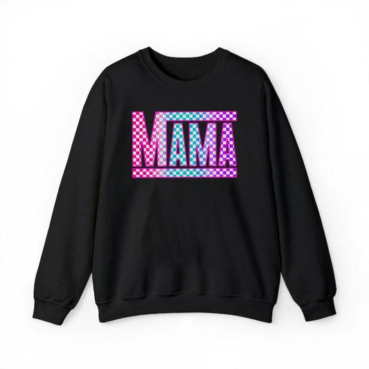 Checkered Mama Sweatshirt ~ Unisex Apparel Relaxed Fit Printed In The USA