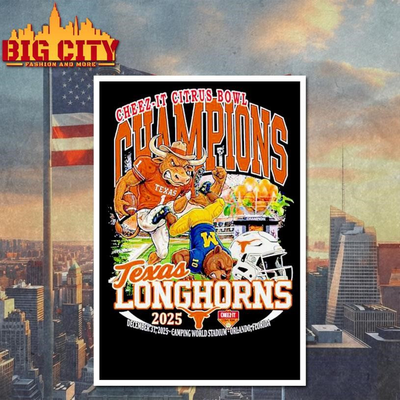 Cheez it Citrus Bowl Champions 2025 Texas Longhorns Shirt