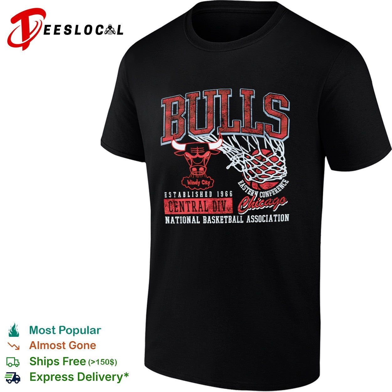 Chicago Bulls Windy City Established 1966 Central Div Eastern Conference shirt