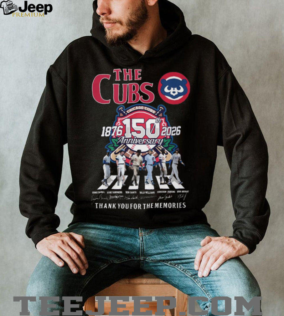 Chicago Cubs 150th Anniversary 1876 2026 Abbey Road Walk Signatures T Shirt