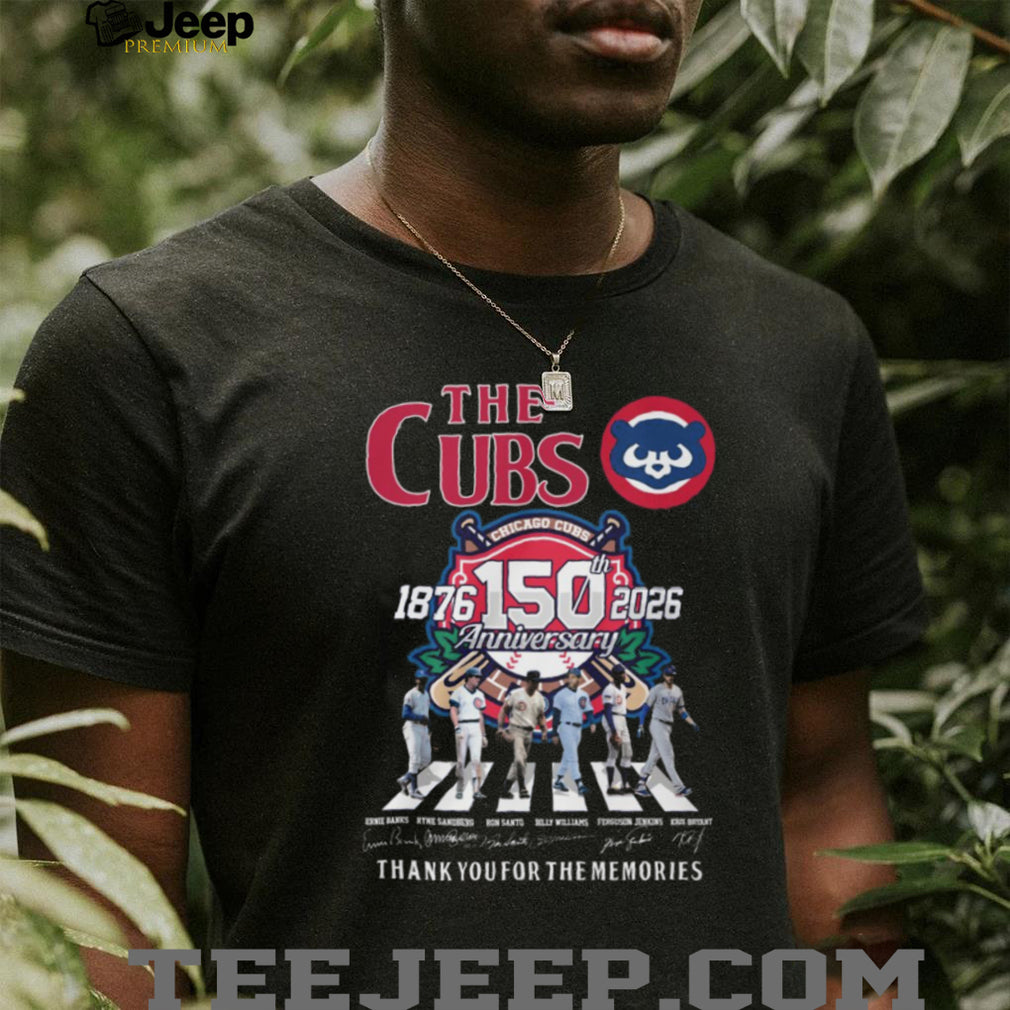 Chicago Cubs 150th Anniversary 1876 2026 Abbey Road Walk Signatures T Shirt