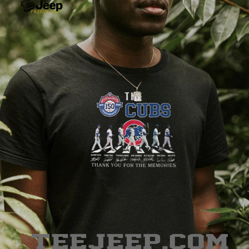 Chicago Cubs 150th Anniversary Abbey Road Signature Memories T Shirt