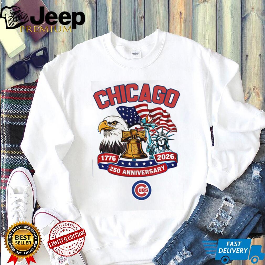 Chicago Cubs 250th Anniversary 1776 2026 Patriotic Baseball Jersey T Shirt