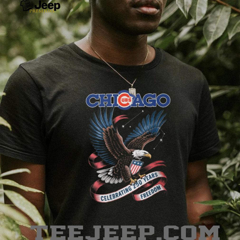 Chicago Cubs American Eagle Freedom 250 Years Celebration T Shirt