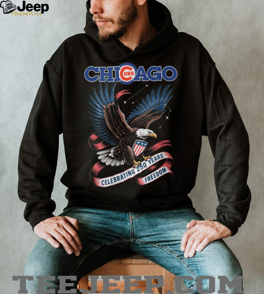 Chicago Cubs American Eagle Freedom 250 Years Celebration T Shirt