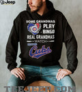 Chicago Cubs Grandma Watch Baseball Not Bingo Glitter Heart T Shirt