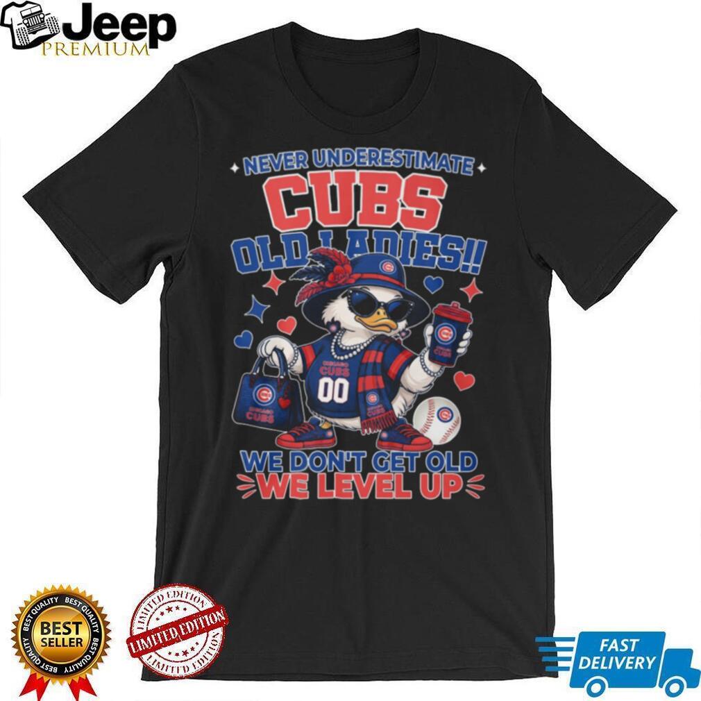 Chicago Cubs Old Ladies We Level Up Duck Fan Apparel T Shirt