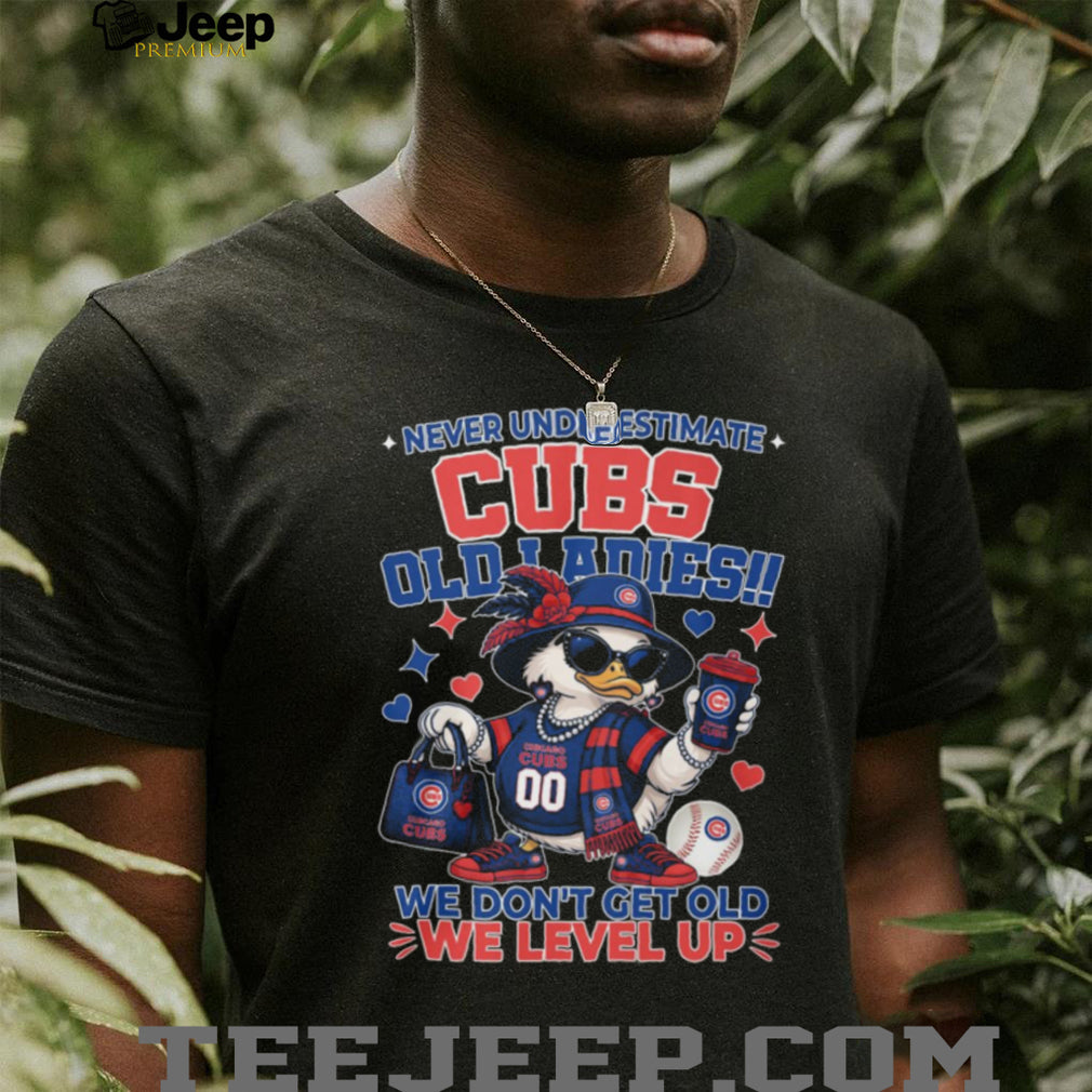 Chicago Cubs Old Ladies We Level Up Duck Fan Apparel T Shirt