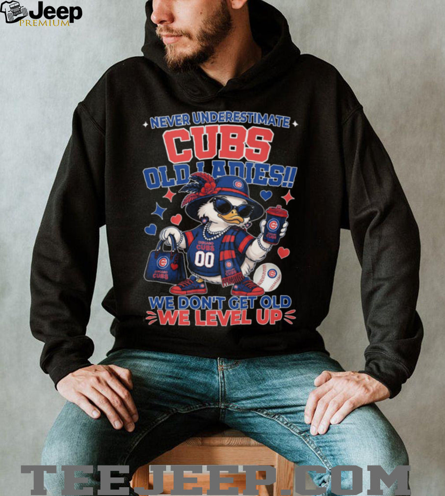 Chicago Cubs Old Ladies We Level Up Duck Fan Apparel T Shirt