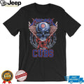 Chicago Cubs Skulls and Chains Graphic T Shirt Rock Style Cubs Baseball T shirt