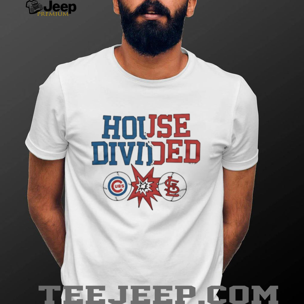 Chicago Cubs St Louis Cardinals Baseball House Divided T Shirt
