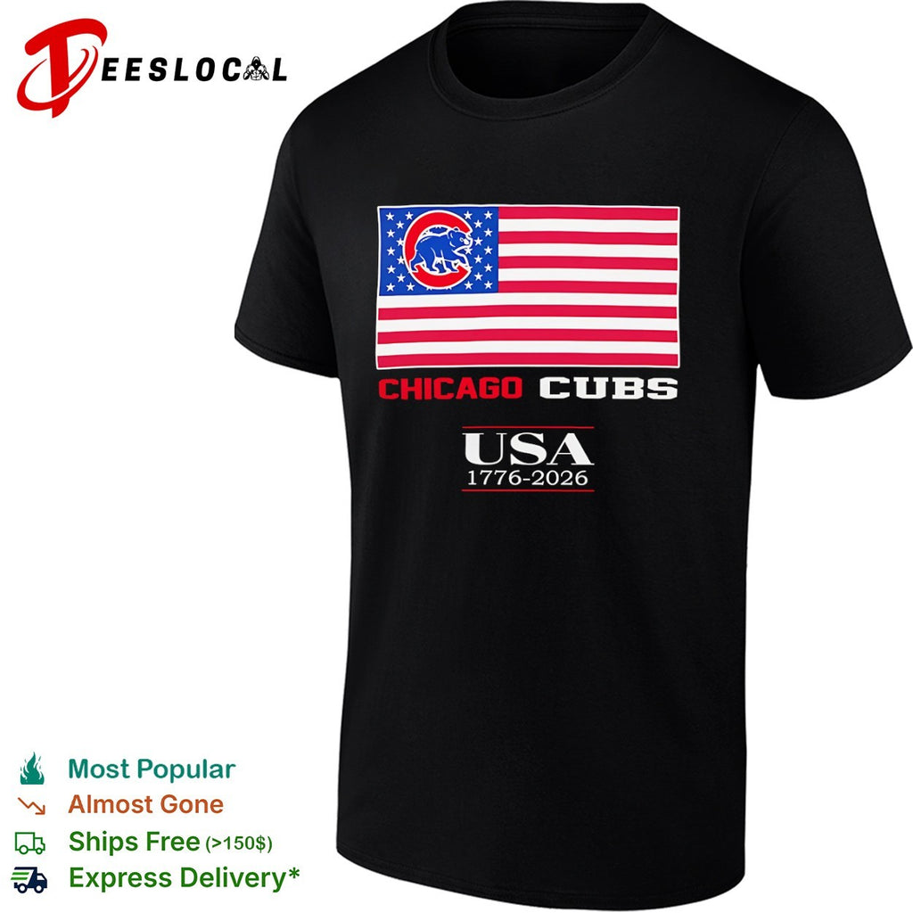 Chicago Cubs USA 1776 2026 USA flag shirt
