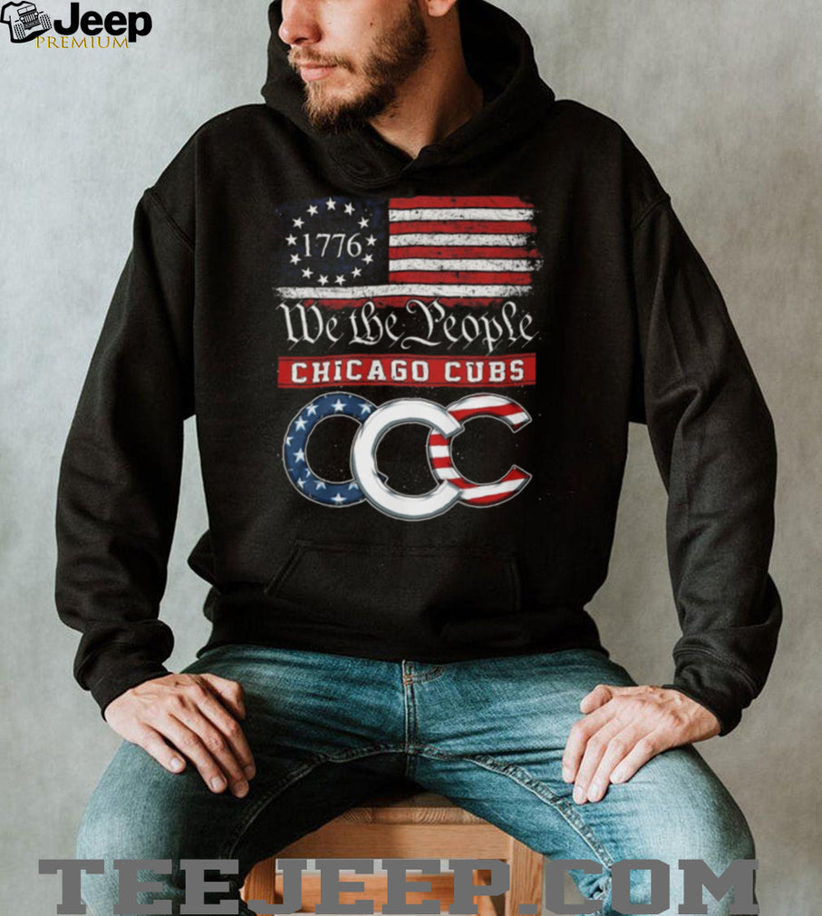 Chicago Cubs We The People 1776 Patriotic American Flag T Shirt