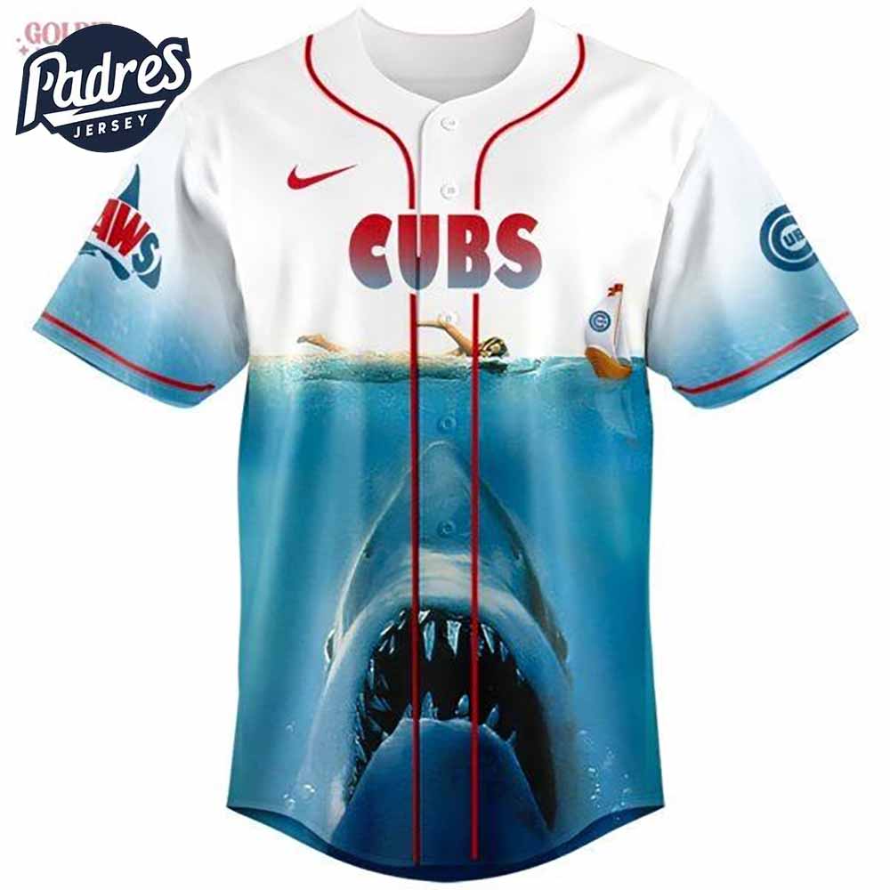 Chicago Cubs x Jaws 2025 Baseball Jersey - Padres Jersey Oasis: Elevate Your Baseball Style Game T-Shirts,... (Image 2)