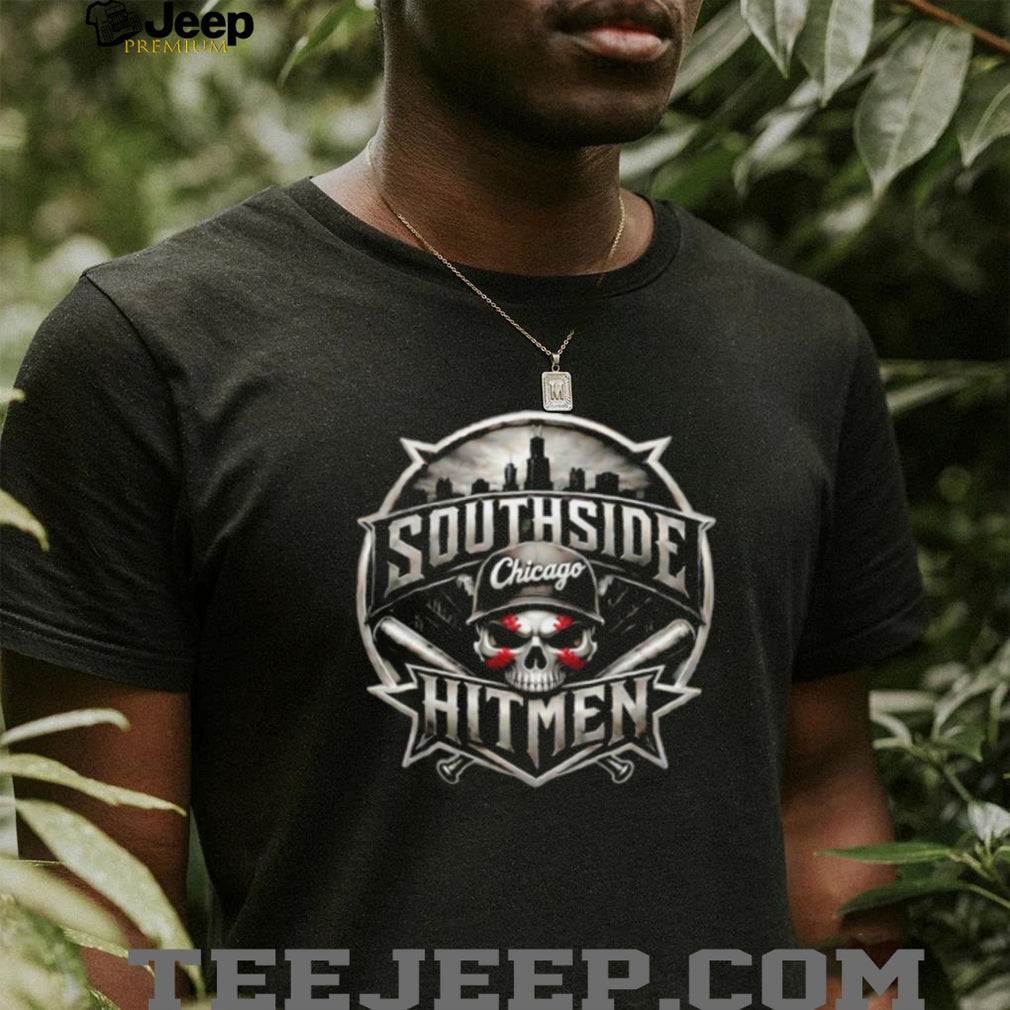 Chicago Southside Hitmen Skull Baseball Skyline Sports T Shirt