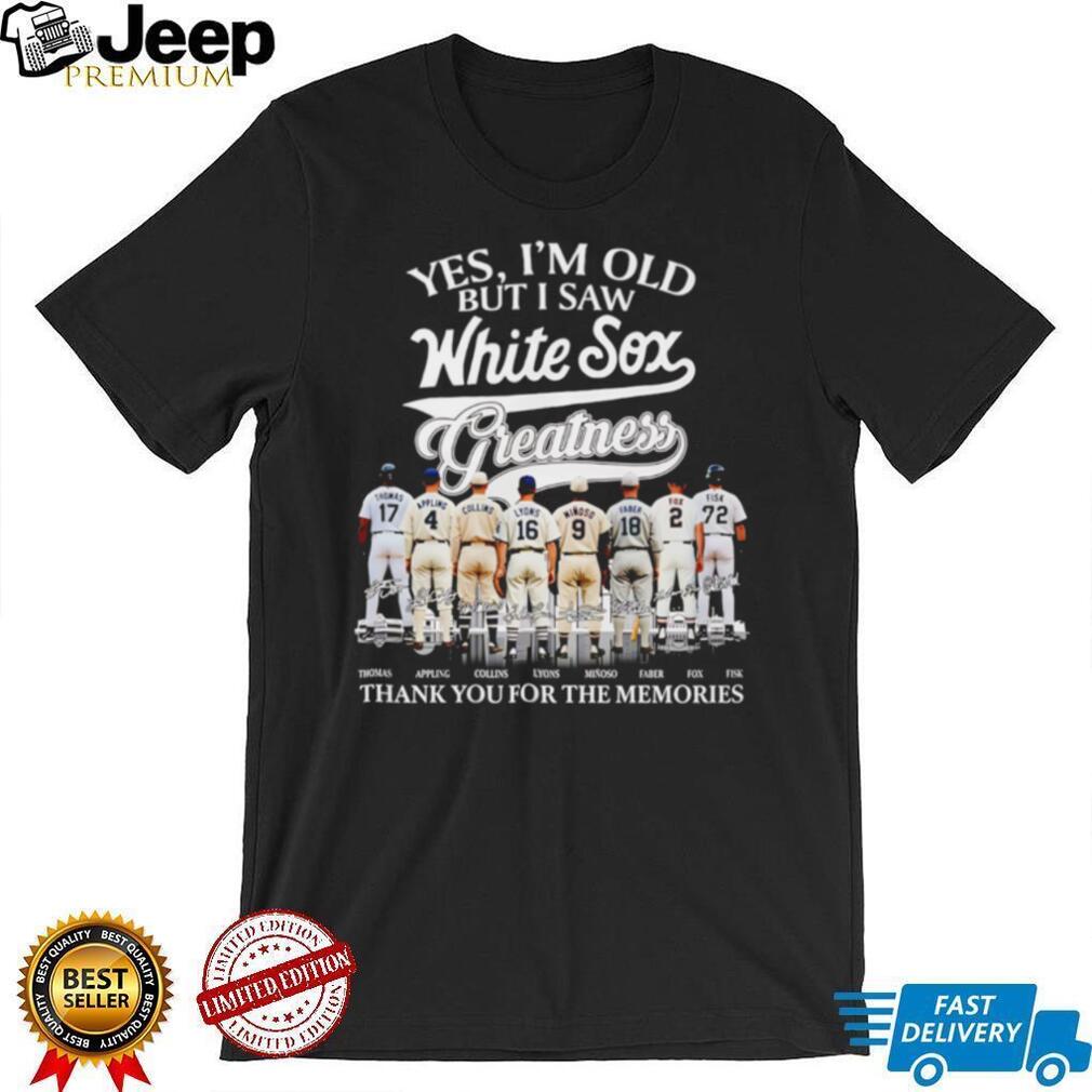 Chicago White Sox Greatness Baseball Legends Signatures Memories T Shirt