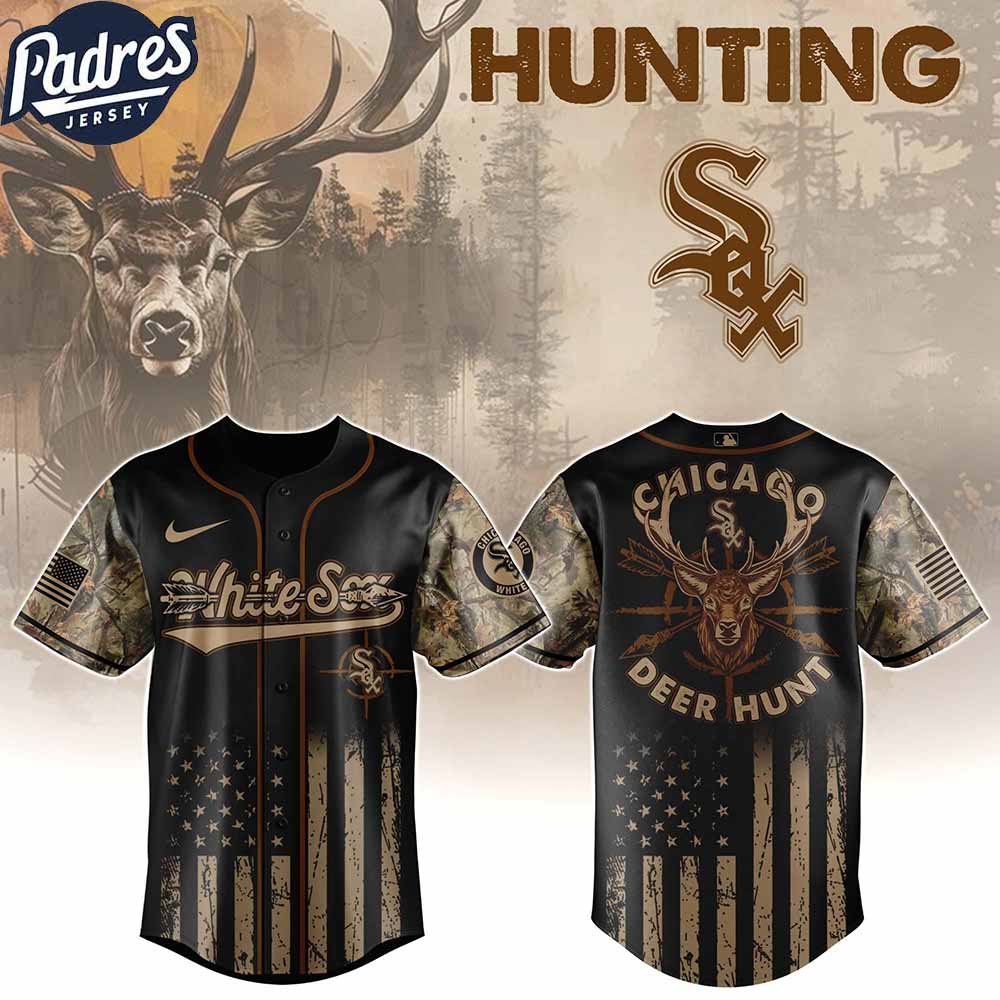 Chicago White Sox MLB X Deer Hunting Personalized Baseball Jersey - Padres Jersey Oasis: Elevate Your Baseball... (Image 1)