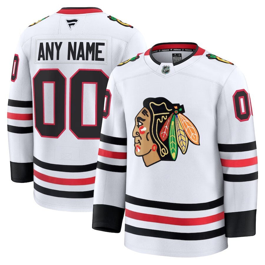 Chicago Blackhawks Fanatics Away Premium Custom Jersey - White